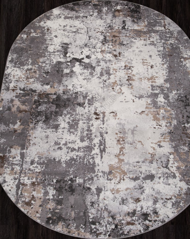 Ковер российский 3319 GRAFF (PP Heatset Высокоплотный, бежевый, серый) овальный