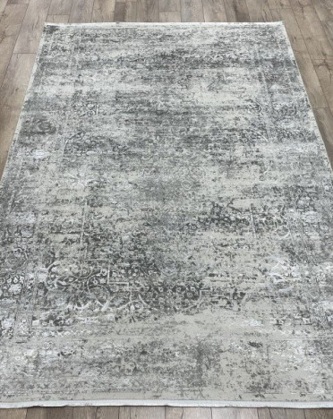 Ковер турецкий 1201 LUXURY DOKU (Бамбуковый шелк, серый)