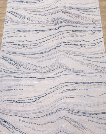 Ковер турецкий F592AW Aruna (Полиэстер, бежевый, синий)