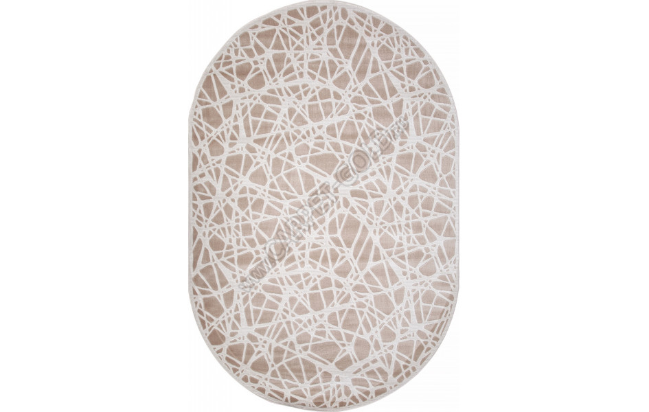 Российский ковер D967 - BEIGE - Овал - коллекция MIRANDA