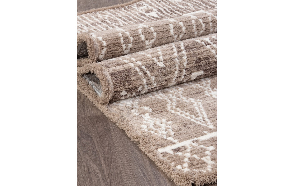 Ковер A932AC - L.BEIGE / P.WHITE - Прямоугольник - коллекция JOLI