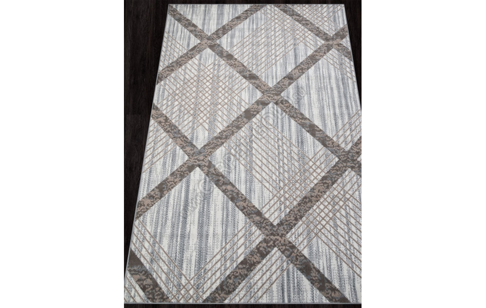 Ковер F351 - CREAM-BLUE - Прямоугольник - коллекция SIERRA