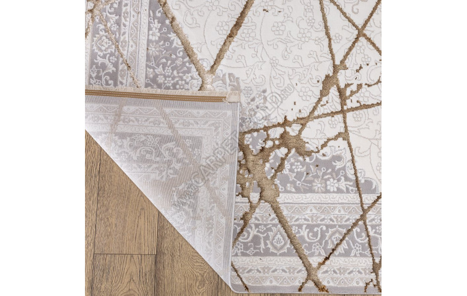 КОВРЫ ДИЗАЙН KB03A ЦВЕТ WHITE / BEIGE_1 Prado
