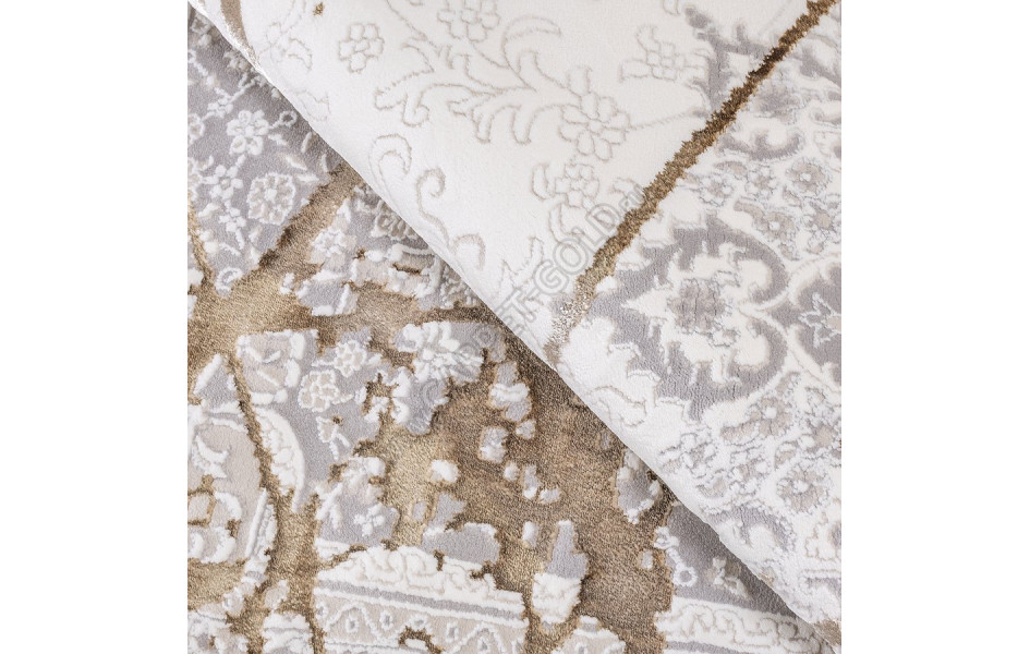 КОВРЫ ДИЗАЙН KB03A ЦВЕТ WHITE / BEIGE_1 Prado