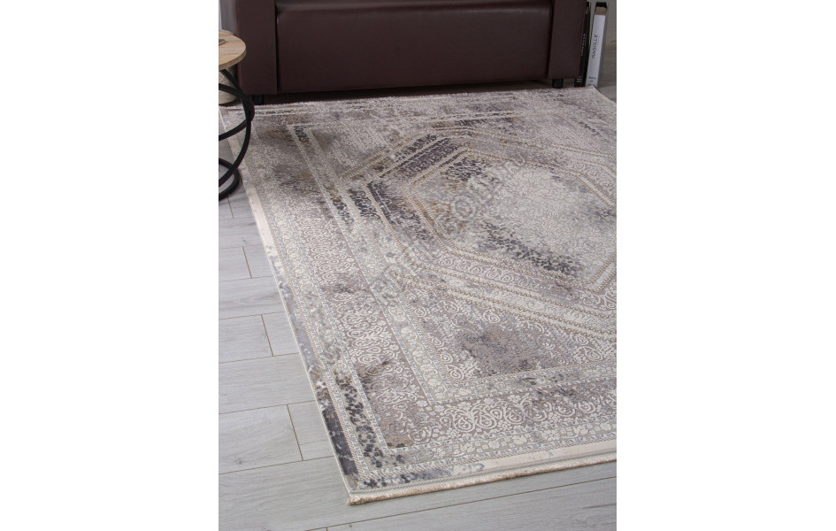 Ковер 00524 - GREY / CREAM - Прямоугольник - коллекция DUBAI
